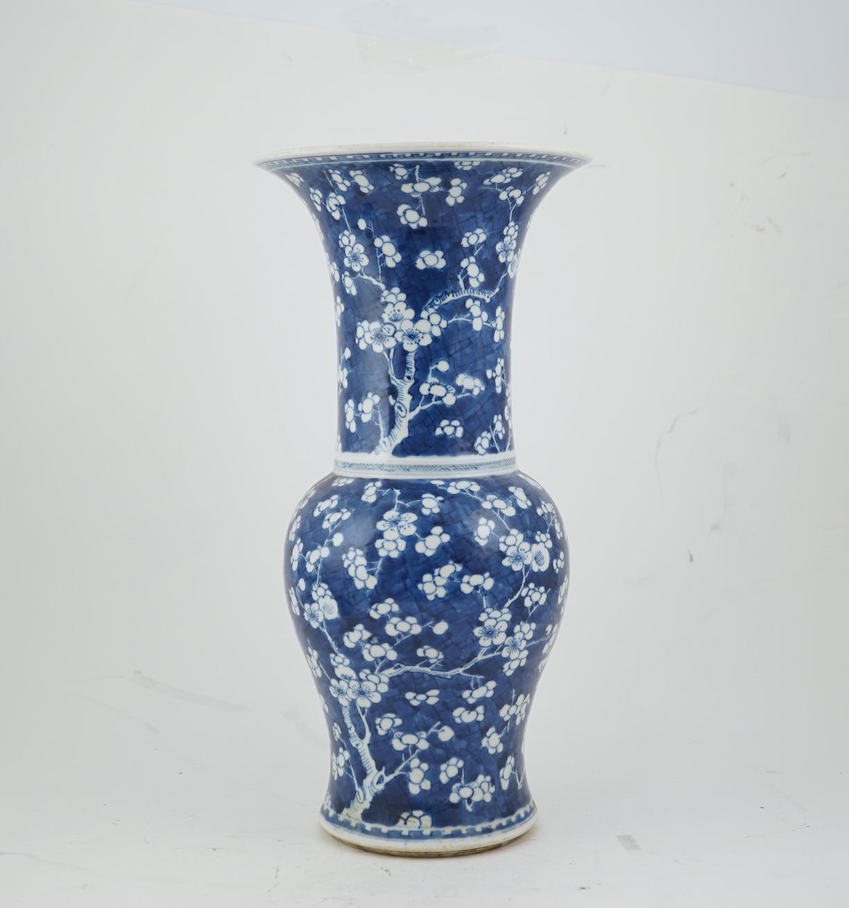 A Chinese blue and white yen-yen vase, Kangxi period
